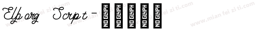 Elbjorg Script字体转换